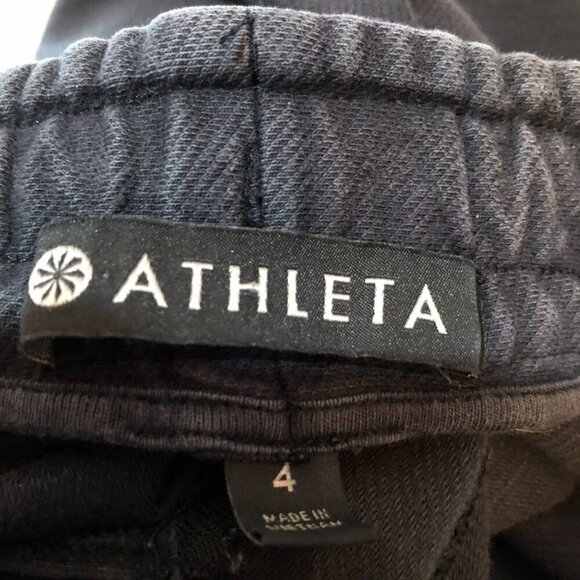 Athleta Womens Size 4 Black Elastic Waist Zipped Pockets Ankle Zip Jogger Pants - Picture 9 of 11